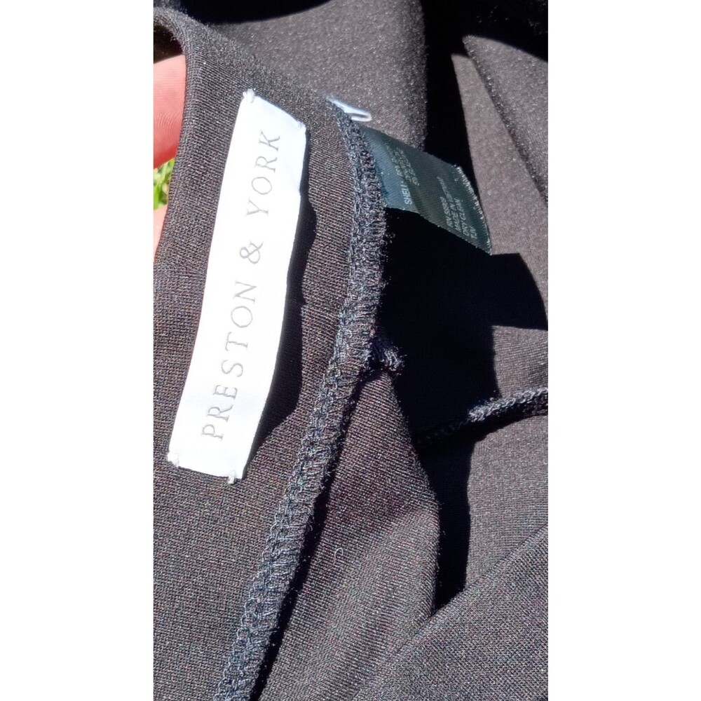 Preston & York Pull On Ponte Pants Classic Stretch Slim Career Office Black S - Picture 2 of 7